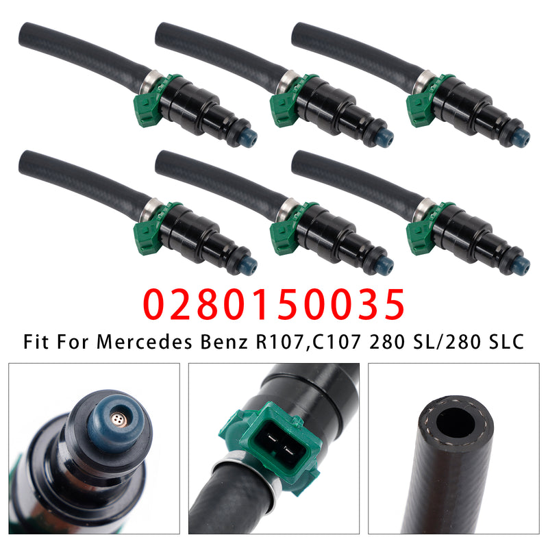 Mercedes Benz W114 W116 R107 C107 M110 M114 0280150035 6PCS Fuel Injector