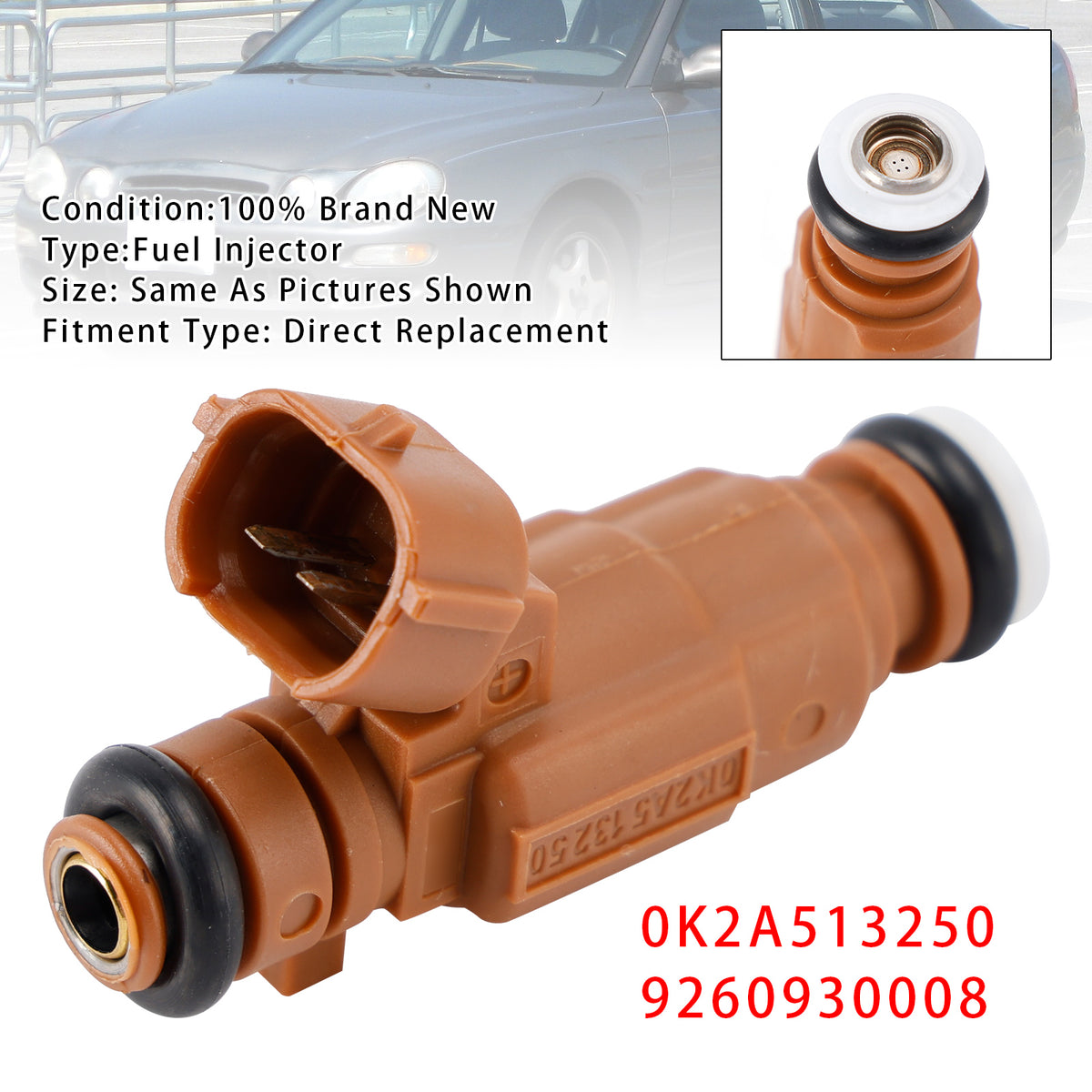 Kia Spectra Sephia 1998-2004 L4 1.8L 0K2A513250 9260930008 1PCS Fuel Injector