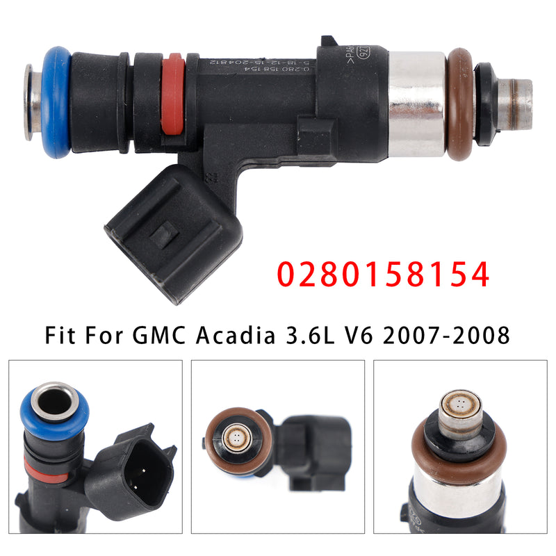Saturn Outlook Vue GMC Acadia Enclave 2007-2008 0280158154 1PCS Fuel Injector