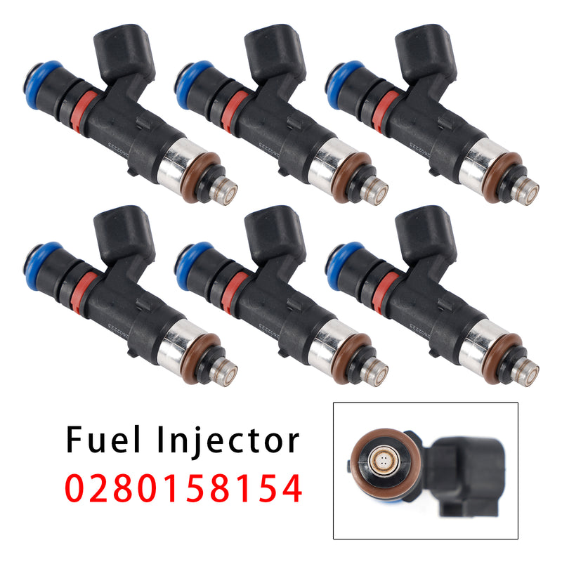Saturn Outlook Vue GMC Acadia Enclave 2007-2008 0280158154 6PCS Fuel Injector
