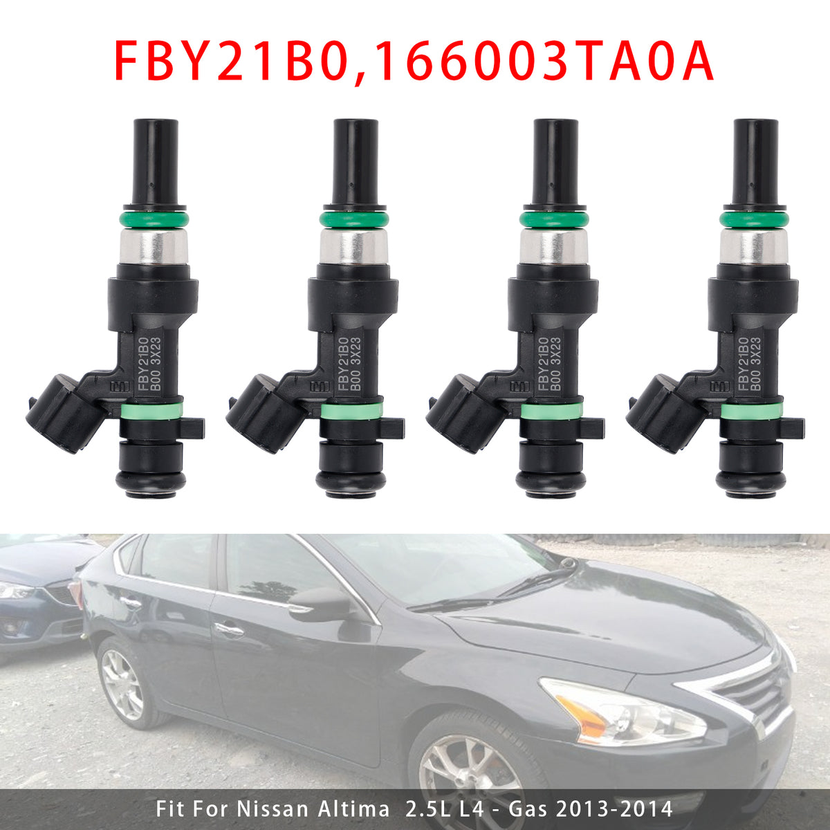 Nissan Altima Rogue X-Trail 2.5L 2013-2016 FBY21B0 166003TA0A 4PCS Fuel Injector