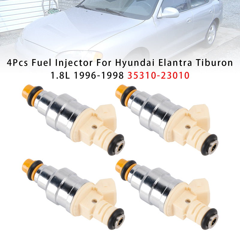 Hyundai Elantra Tiburon 1.8L 1996-1998 35310-23010 4PCS Fuel Injector