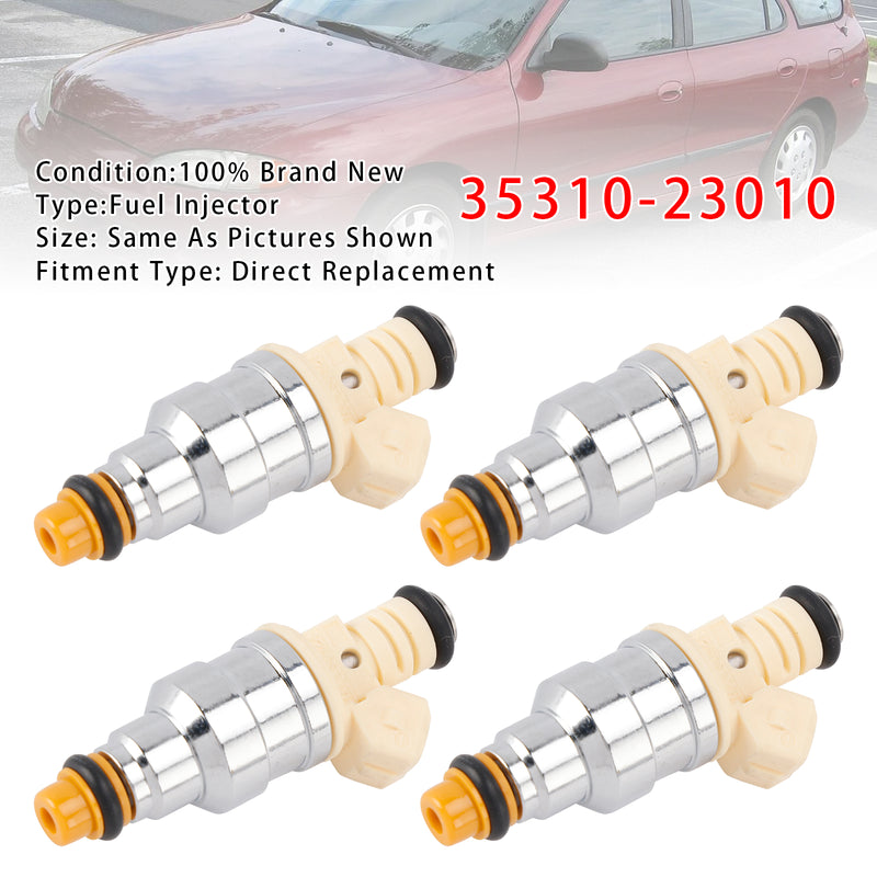 Hyundai Elantra Tiburon 1.8L 1996-1998 35310-23010 4PCS Fuel Injector