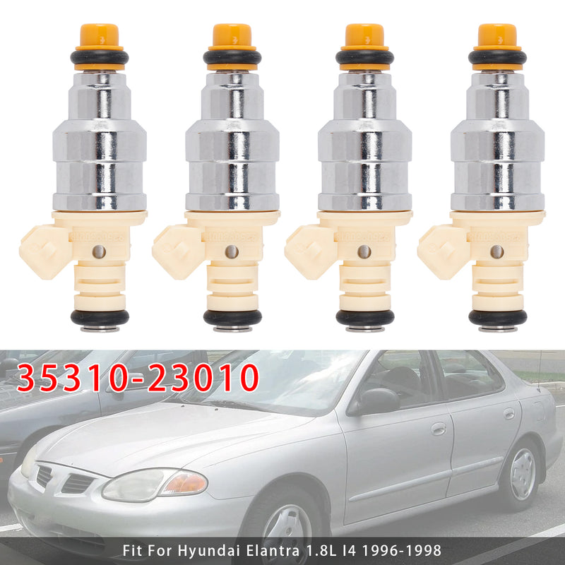 Hyundai Elantra Tiburon 1.8L 1996-1998 35310-23010 4PCS Fuel Injector