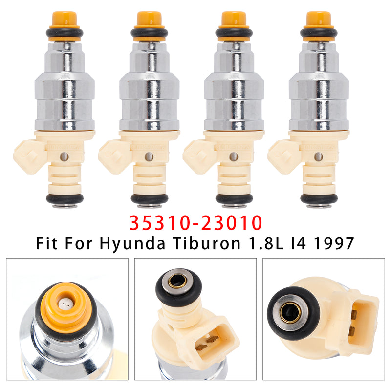 Hyundai Elantra Tiburon 1.8L 1996-1998 35310-23010 4PCS Fuel Injector