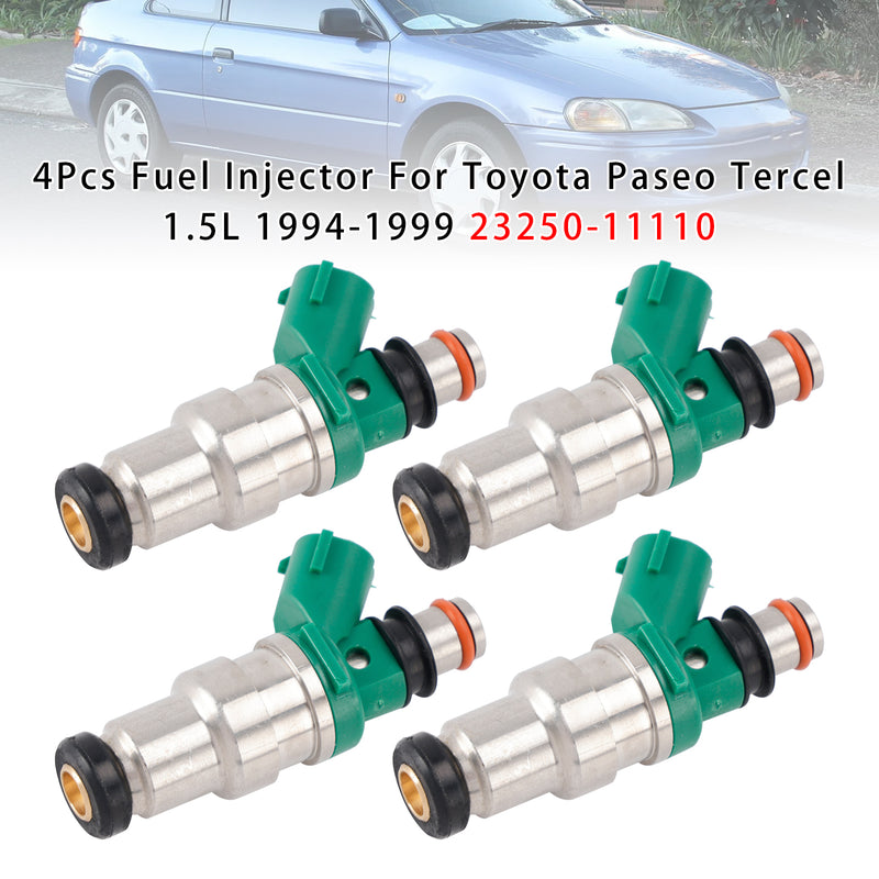 Toyota Paseo Tercel 1.5L 1994-1999 23250-11110 4PCS Fuel Injector
