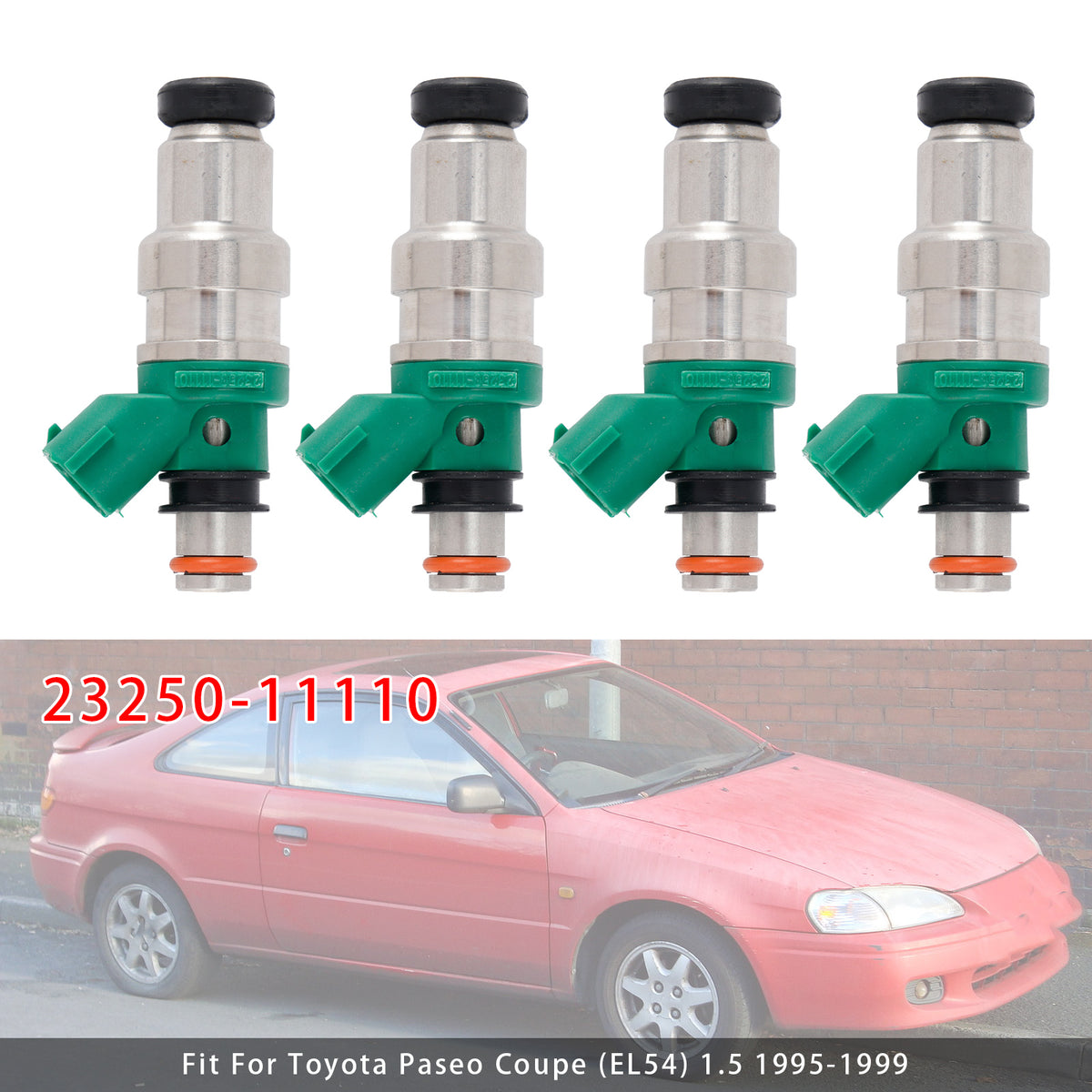 Toyota Paseo Tercel 1.5L 1994-1999 23250-11110 4PCS Fuel Injector