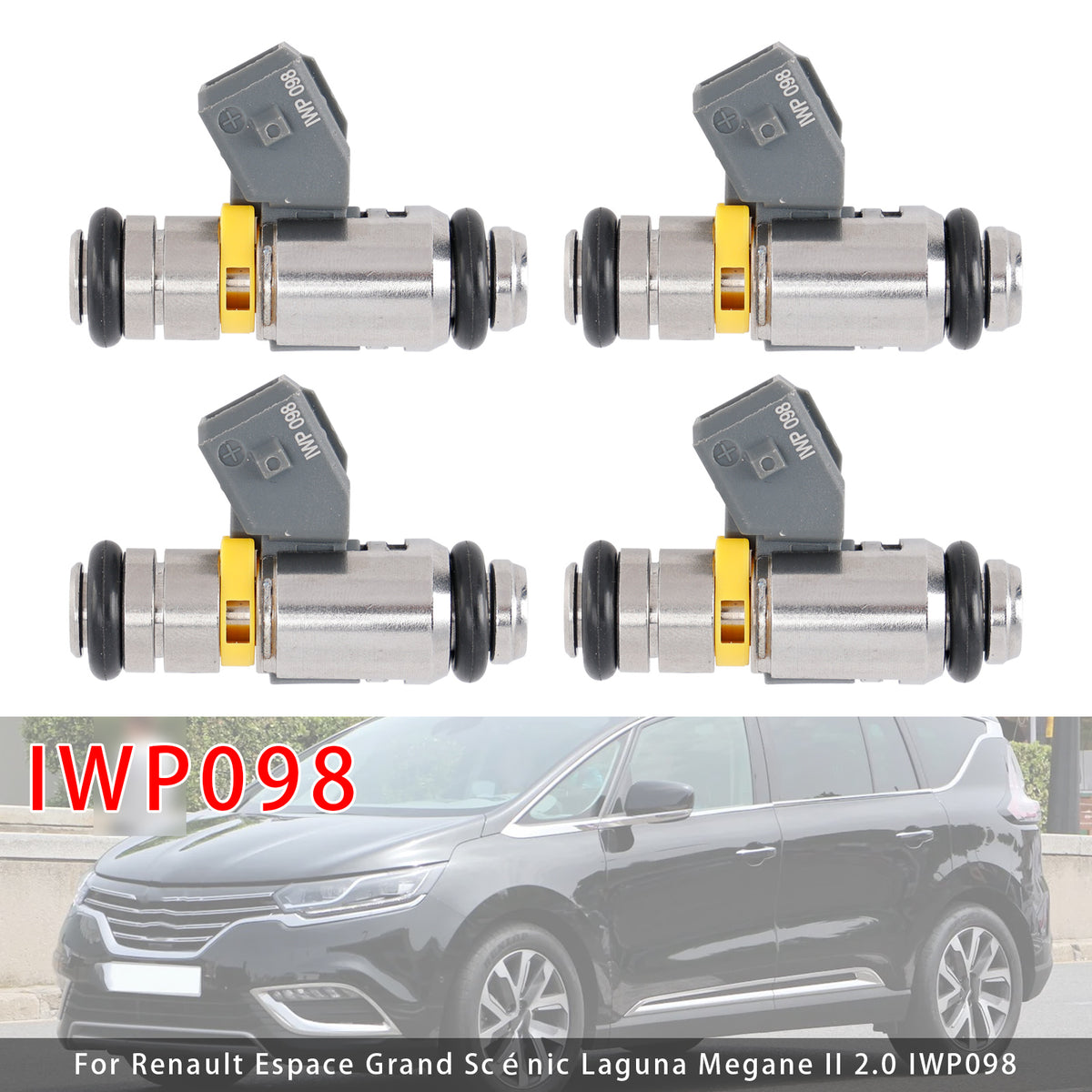Renault Espace Grand Scénic Laguna Megane II 2.0 IWP098 4PCS Fuel Injector