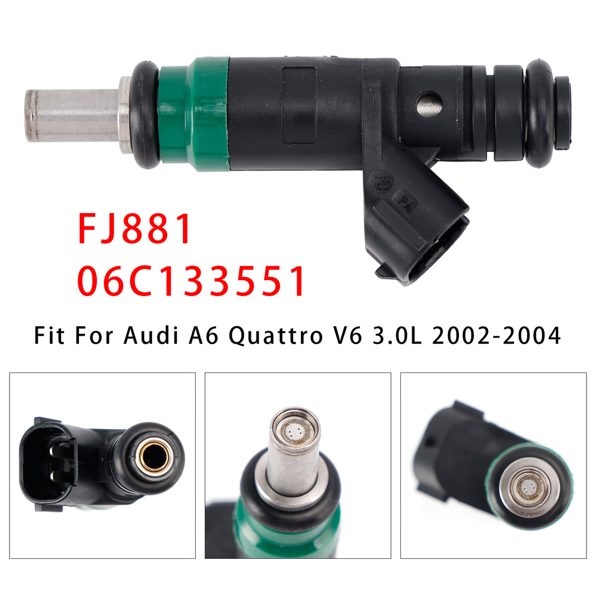 Audi A4 A6 Quattro 3.0L V6 2002-2006 FJ881 06C133551 1PCS Fuel Injector