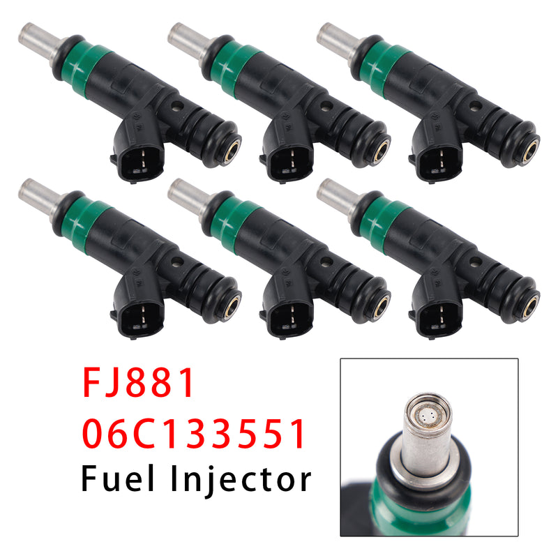 Audi A4 A6 Quattro 3.0L V6 2002-2006 FJ881 06C133551 6PCS Fuel Injector