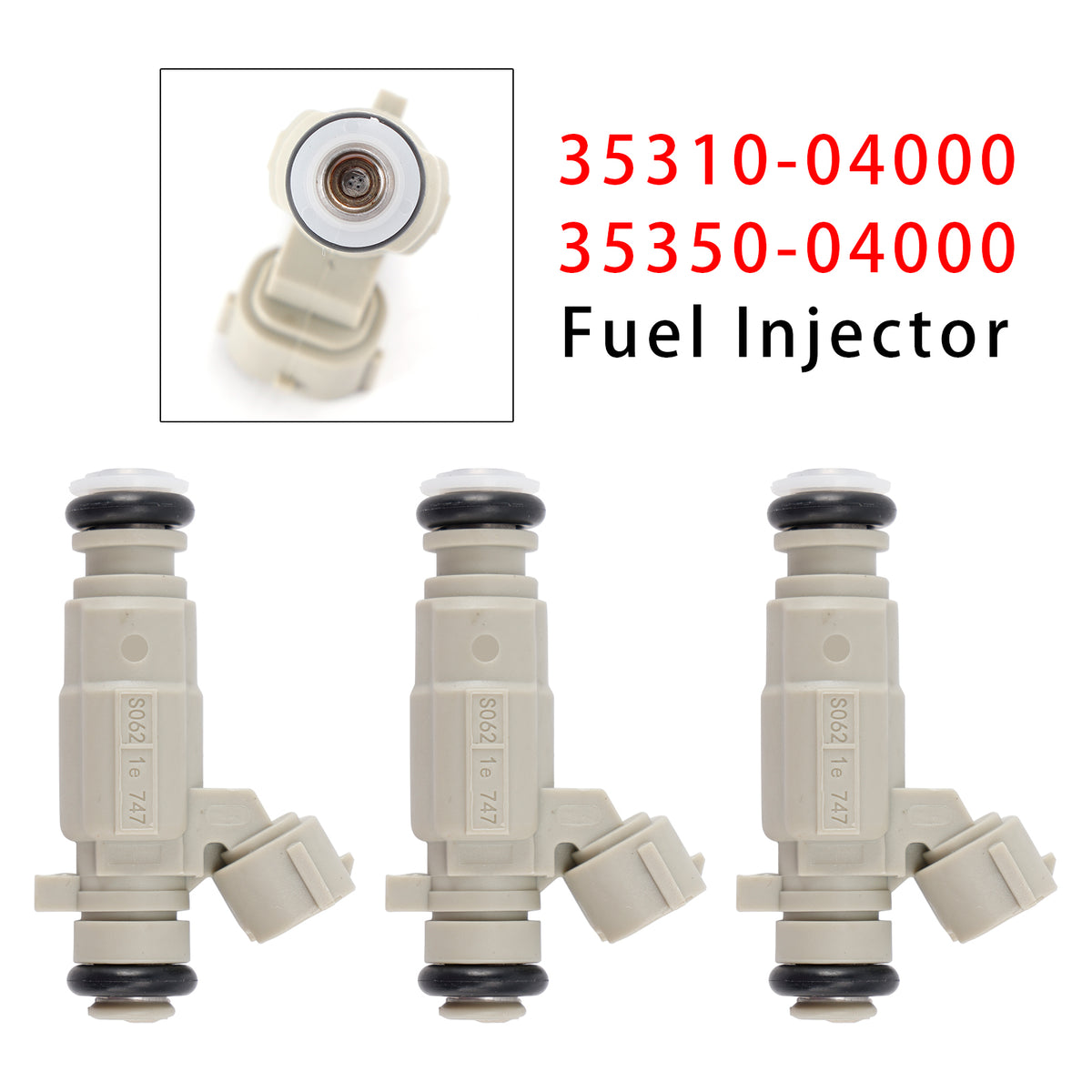 Hyundai Kia 1.0 1.2 2011-2020 35310-04000 35350-04000 3Pcs Fuel Injector