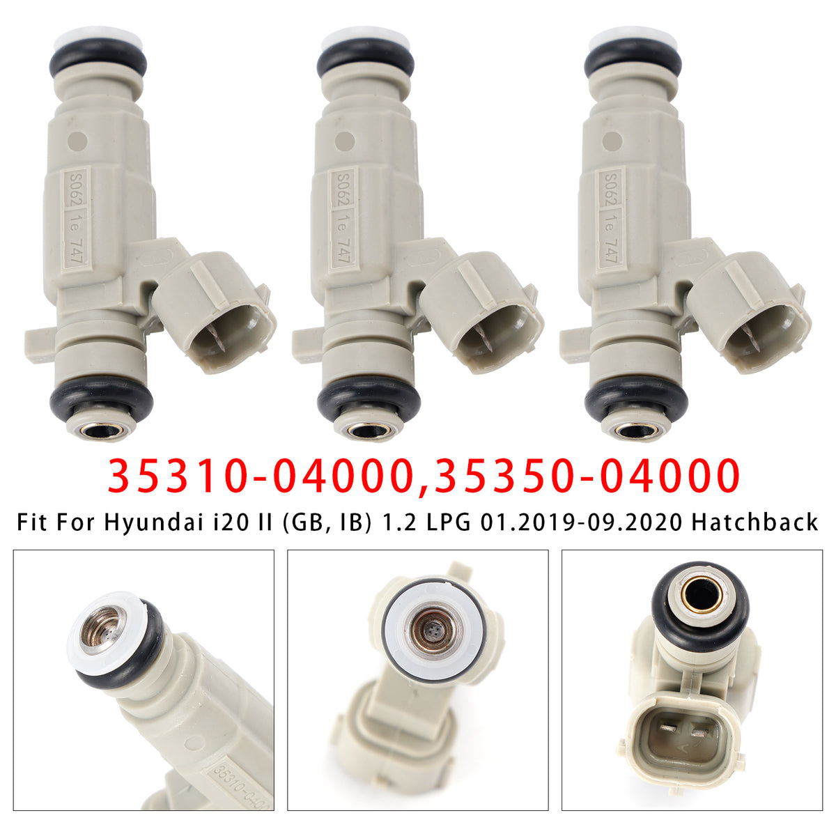 Hyundai Kia 1.0 1.2 2011-2020 35310-04000 35350-04000 3Pcs Fuel Injector