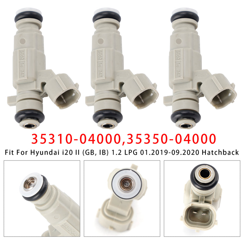 Hyundai Kia 1.0 1.2 2011-2020 35310-04000 35350-04000 3Pcs Fuel Injector