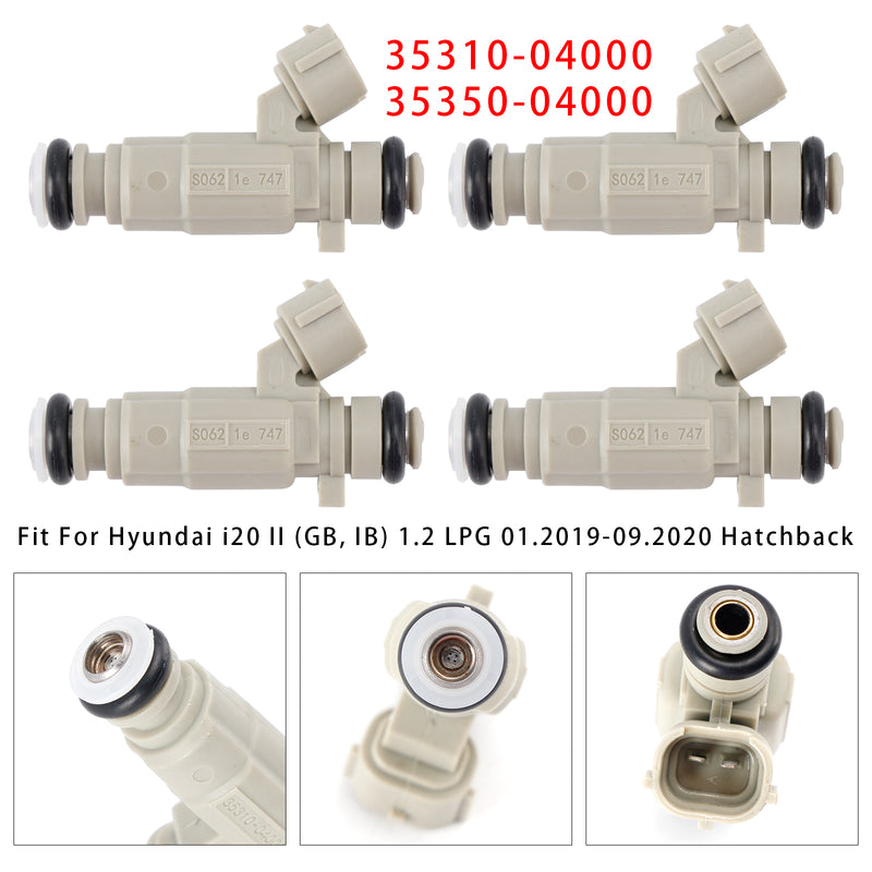 Hyundai Kia 1.0 1.2 2011-2020 35310-04000 35350-04000 4PCS Fuel Injector