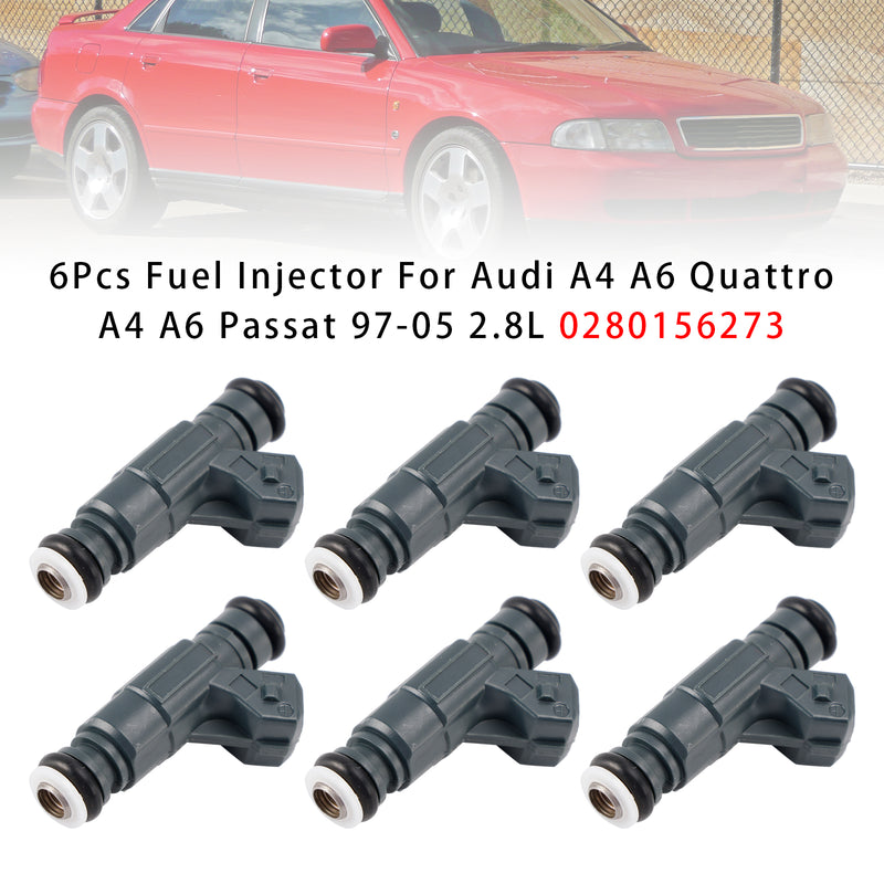 Audi A4 A6 Quattro A4 A6 Passat 1997-2005 2.8L 0280156273 6PCS Fuel Injector