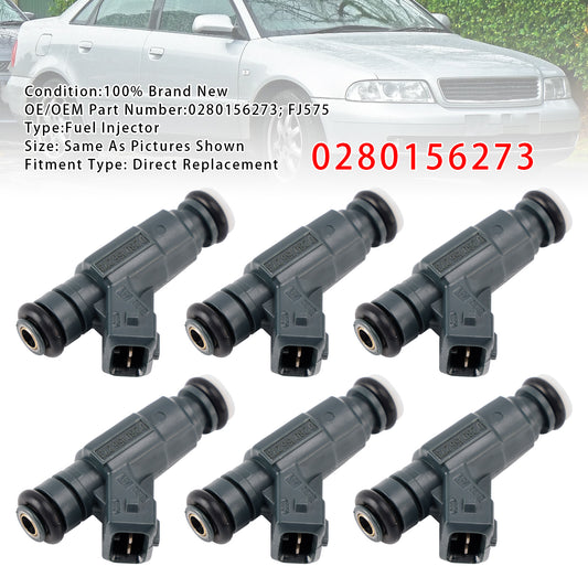 Audi A4 A6 Quattro A4 A6 Passat 1997-2005 2.8L 0280156273 6PCS Fuel Injector