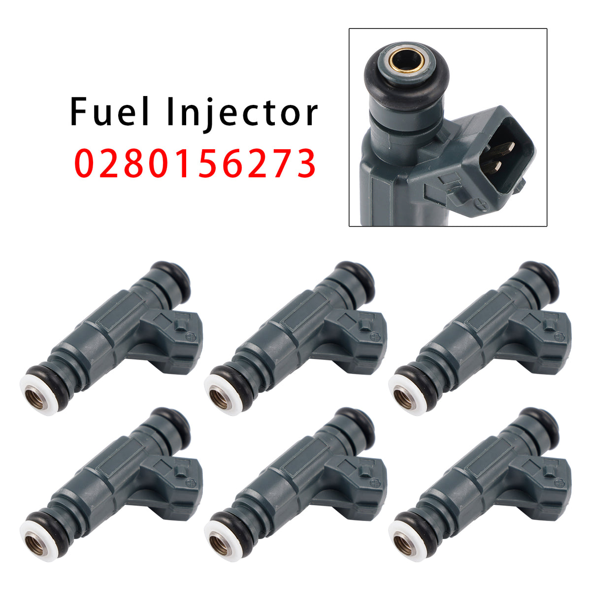 Audi A4 A6 Quattro A4 A6 Passat 1997-2005 2.8L 0280156273 6PCS Fuel Injector