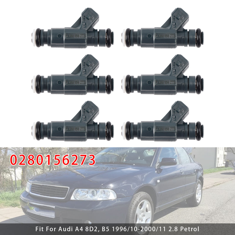 Audi A4 A6 Quattro A4 A6 Passat 1997-2005 2.8L 0280156273 6PCS Fuel Injector