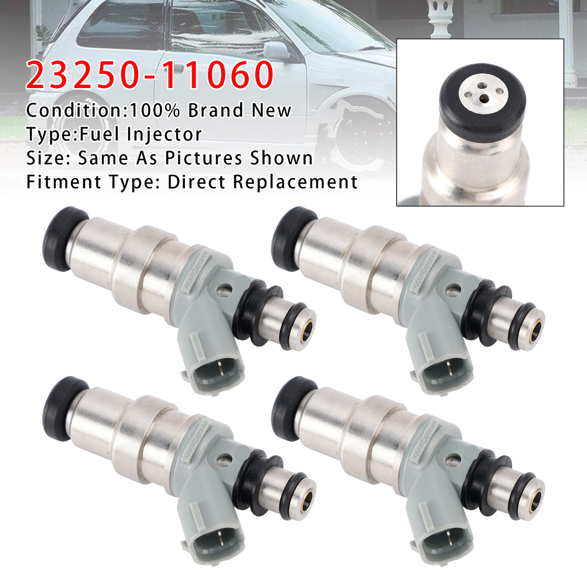 Toyota Starlet EP82 EP91 4EFTE 23250-11060 4PCS Fuel Injector