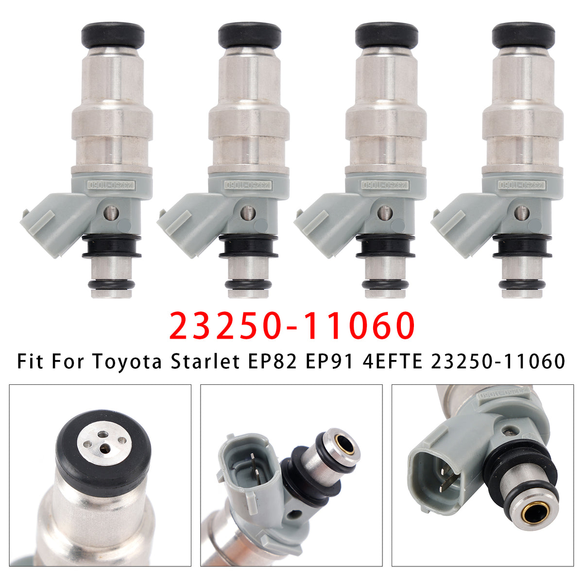 Toyota Starlet EP82 EP91 4EFTE 23250-11060 4PCS Fuel Injector