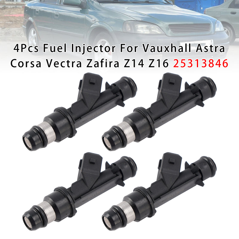 Vauxhall Astra Corsa Vectra Zafira Z14 Z16 25313846 4PCS Fuel Injector