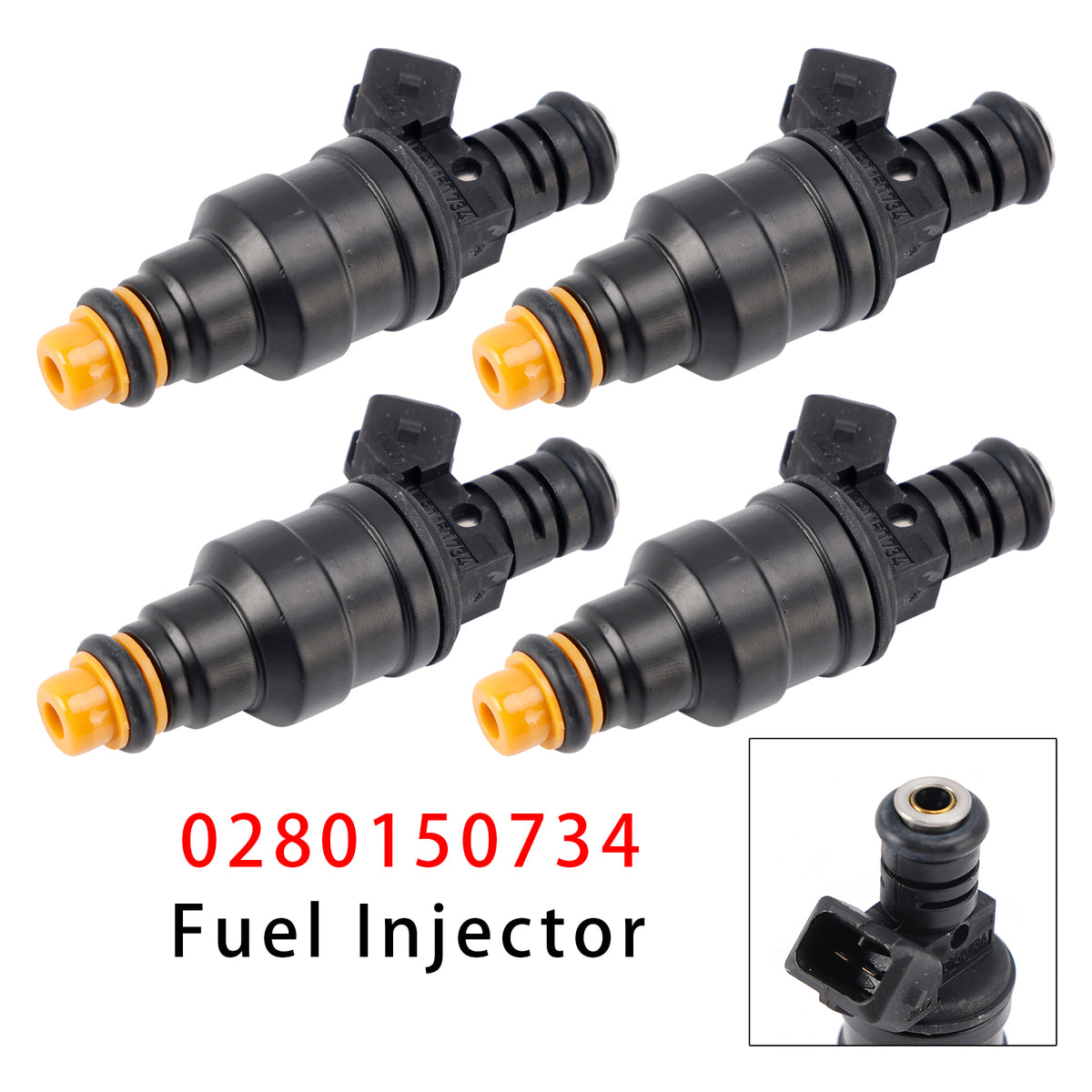 Volvo 745 940 240 740 2.3L Peugeot 405 1985-1995 0280150734 4PCS Fuel Injector