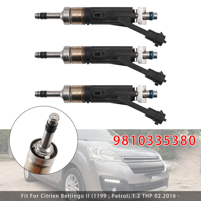 Peugeot 208 308 3008 Citroen C3 C4 DS3 DS4 9810335380 3Pcs Fuel Injector