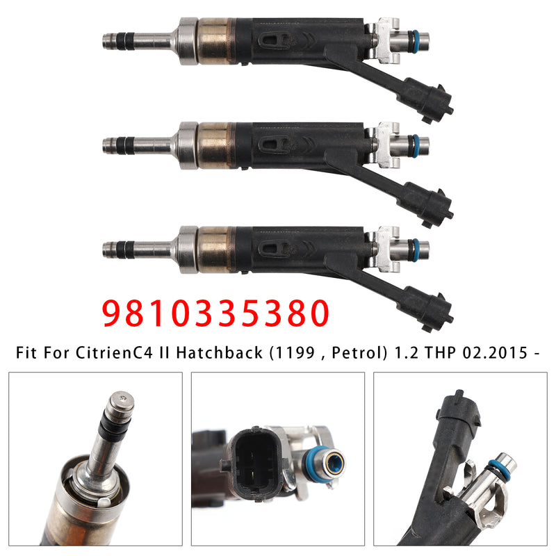 Peugeot 208 308 3008 Citroen C3 C4 DS3 DS4 9810335380 3Pcs Fuel Injector