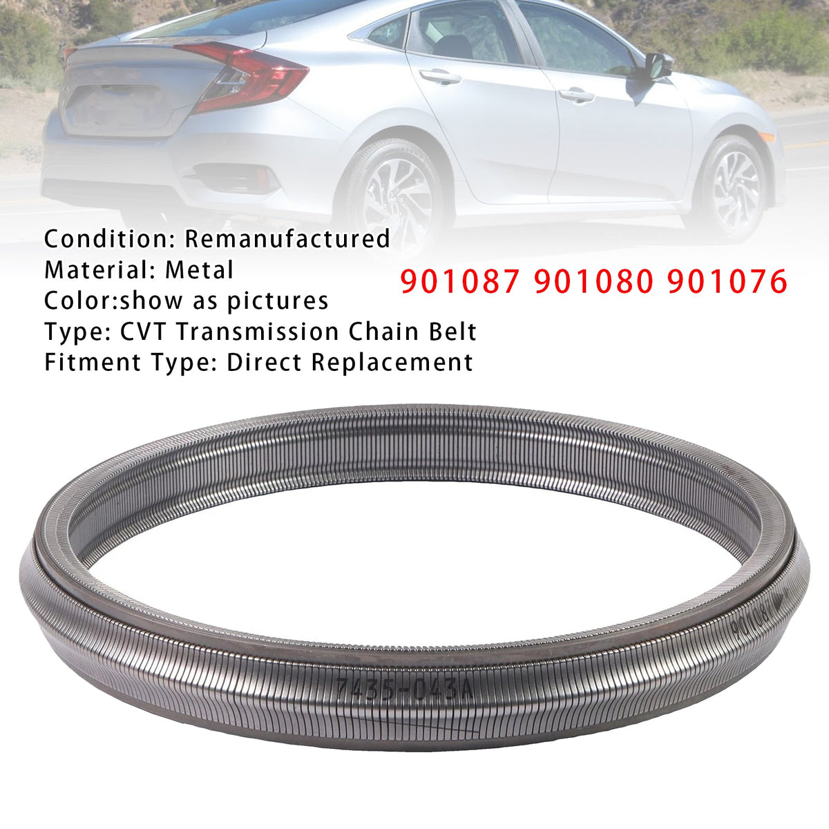 Honda Civic HR-V CVT Transmission Chain Belt 901087 901080 901076