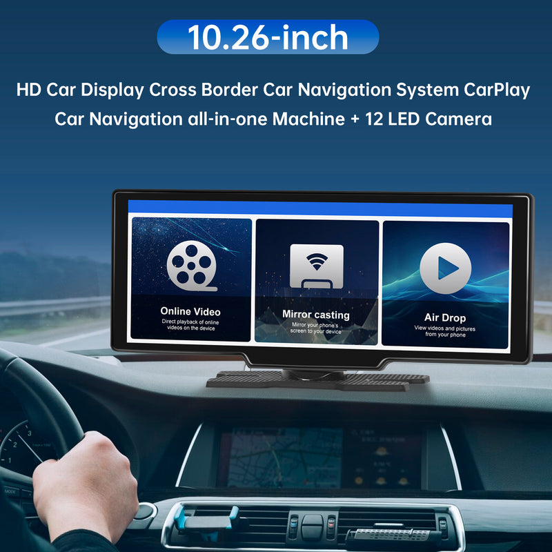 10.26inch HD Car Display Car Navigation System CarPlay all-in-one Machine Camera