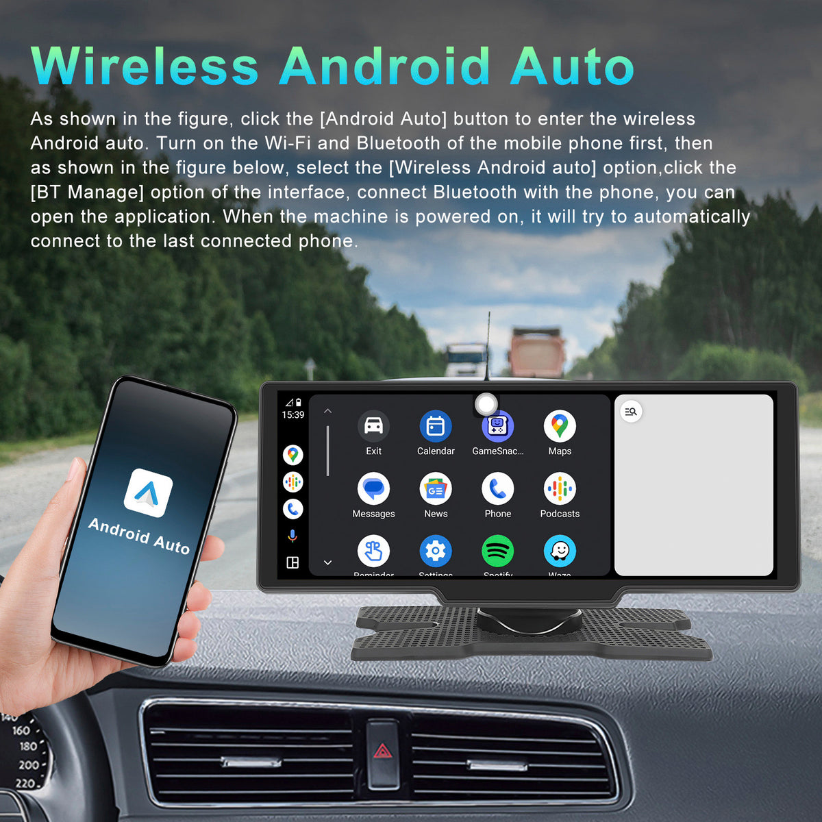 10.26inch HD Car Display Car Navigation System CarPlay all-in-one Machine Camera