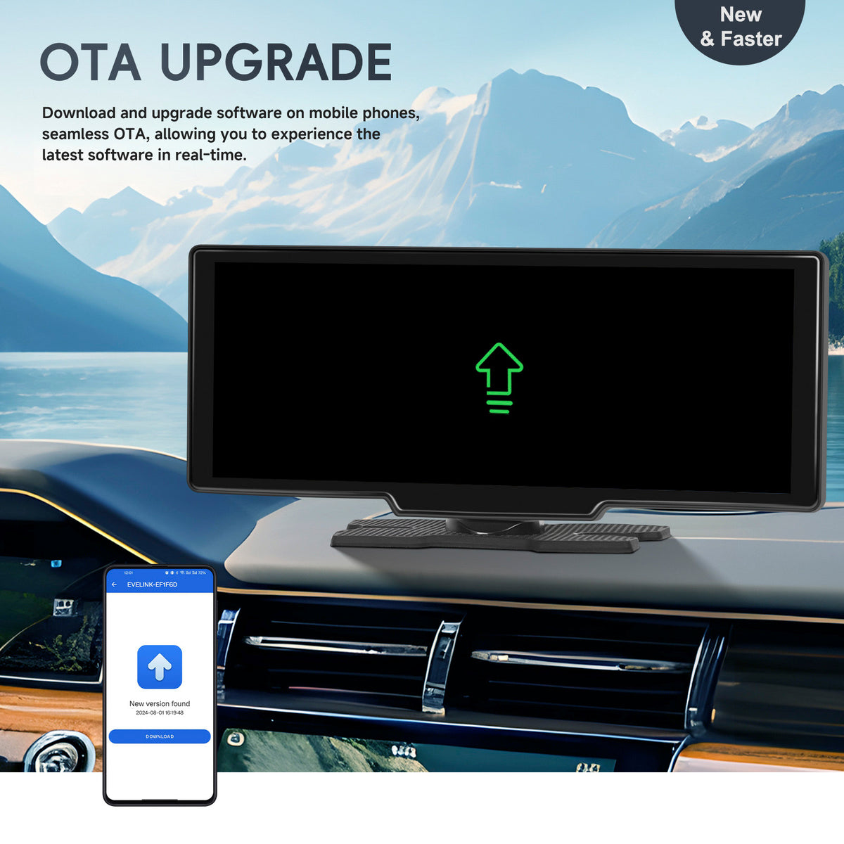 10.26inch HD Car Display Car Navigation System CarPlay all-in-one Machine Camera