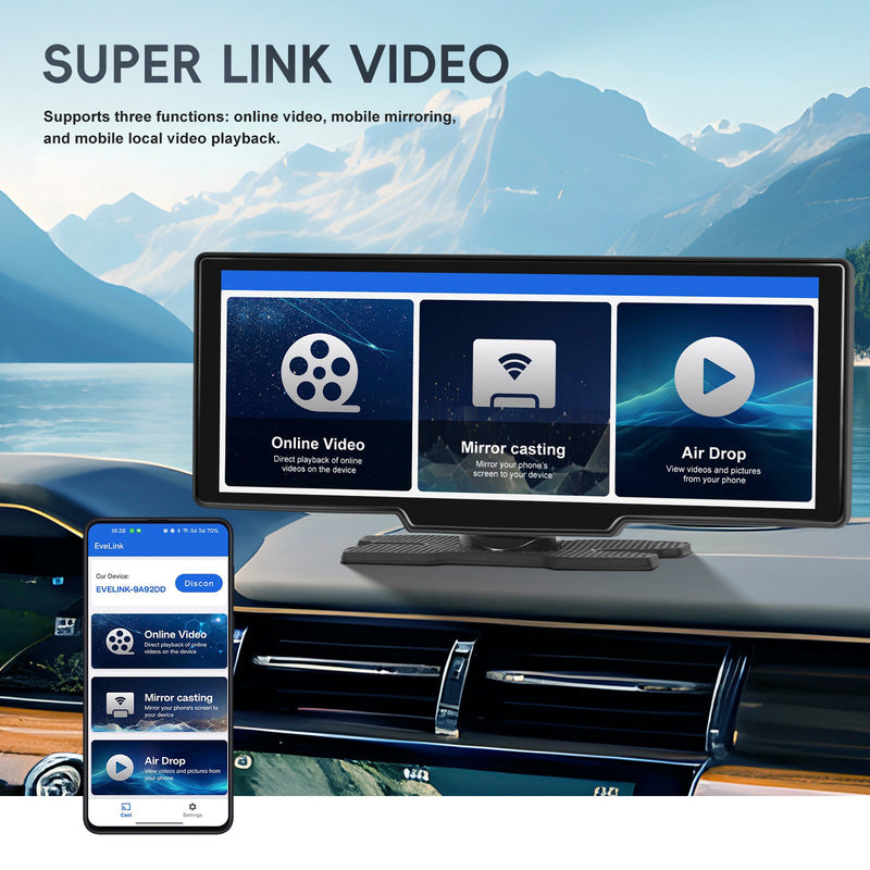 10.26inch HD Car Display Car Navigation System CarPlay all-in-one Machine Camera