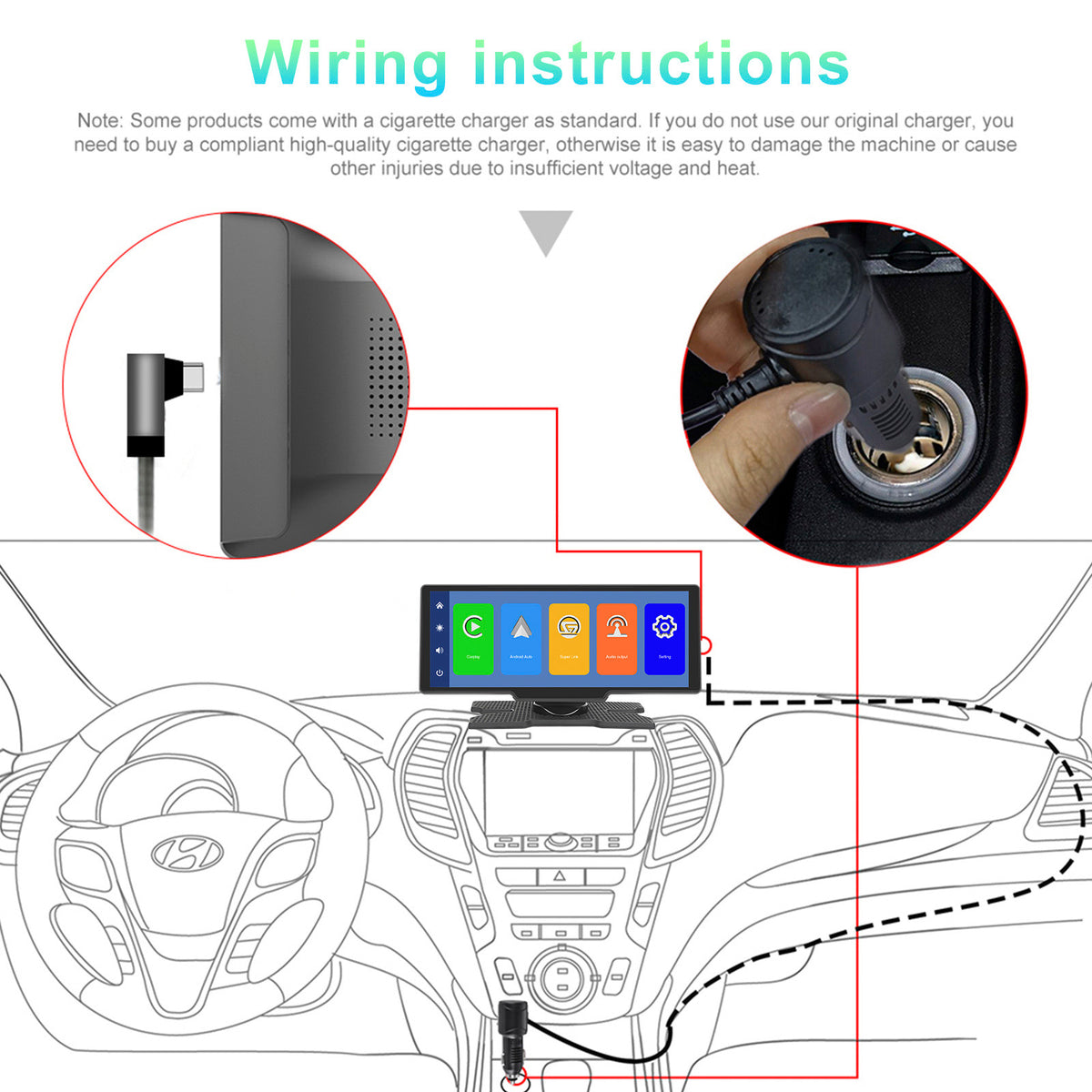 10.26inch HD Car Display Car Navigation System CarPlay all-in-one Machine Camera