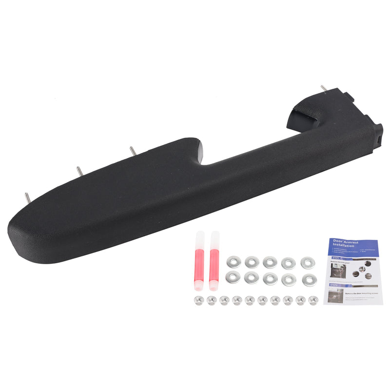 22818465 Front Left Driver Side Armrest Repair Kit Fit For Chevy Silverado 1500 2500HD 3500HD 2010-2014 Black
