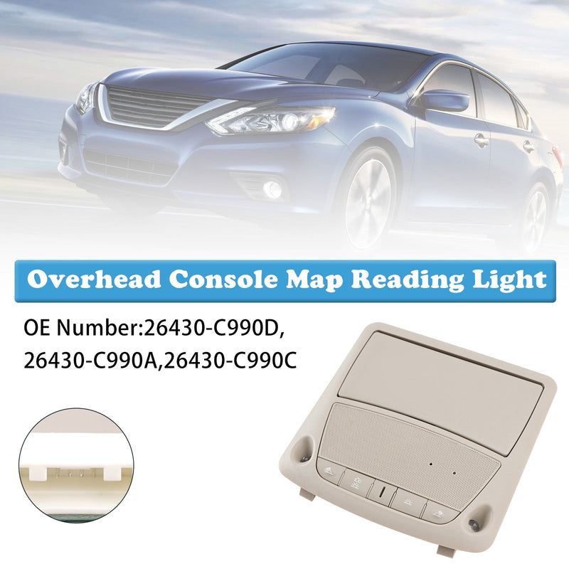 Overhead Console Map Reading Light Gray 26430-C990A For Nissan Altima 2013-2018