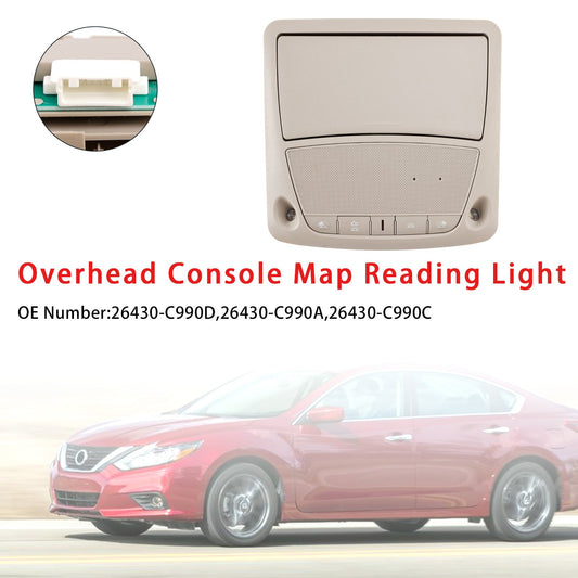 Overhead Console Map Reading Light Gray 26430-C990A For Nissan Altima 2013-2018