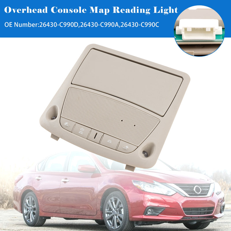 Overhead Console Map Reading Light Gray 26430-C990A For Nissan Altima 2013-2018