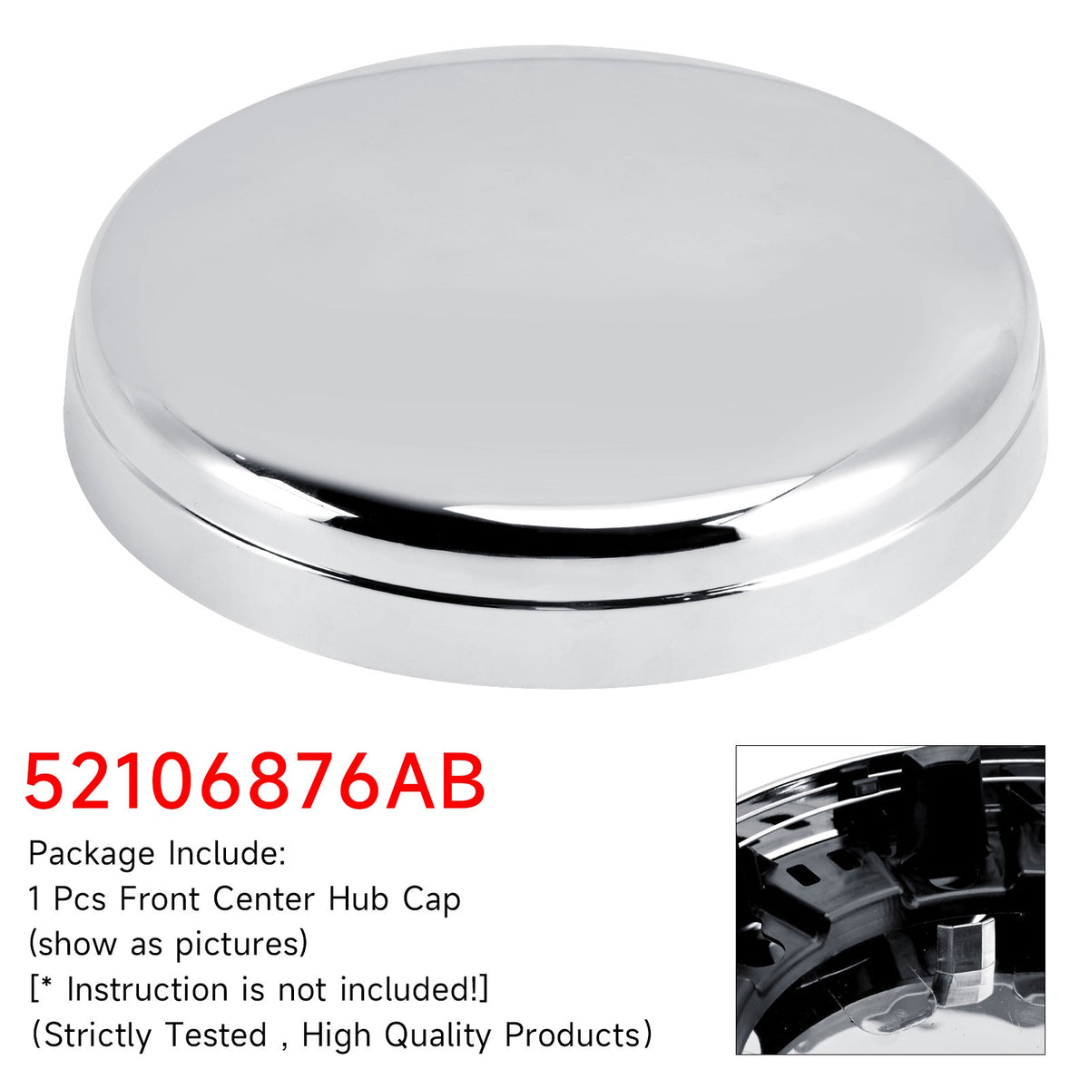Dodge Ram 3500 Pickup Dually 2003-2018 52106876AB Front Center Hub Cap