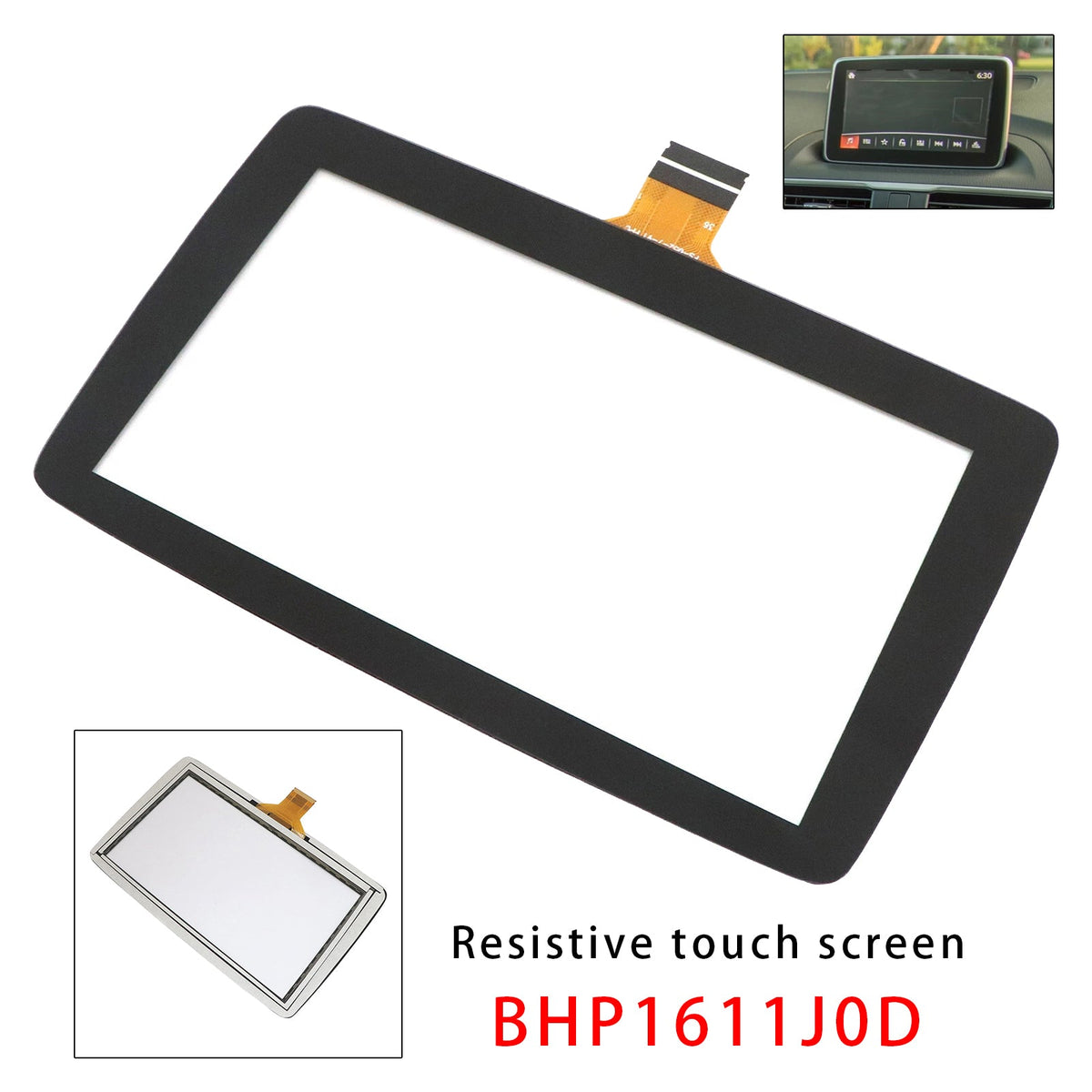 7" Touch Screen Glass Display BHP1611J0D For Mazda 3 Information Display 14-2016
