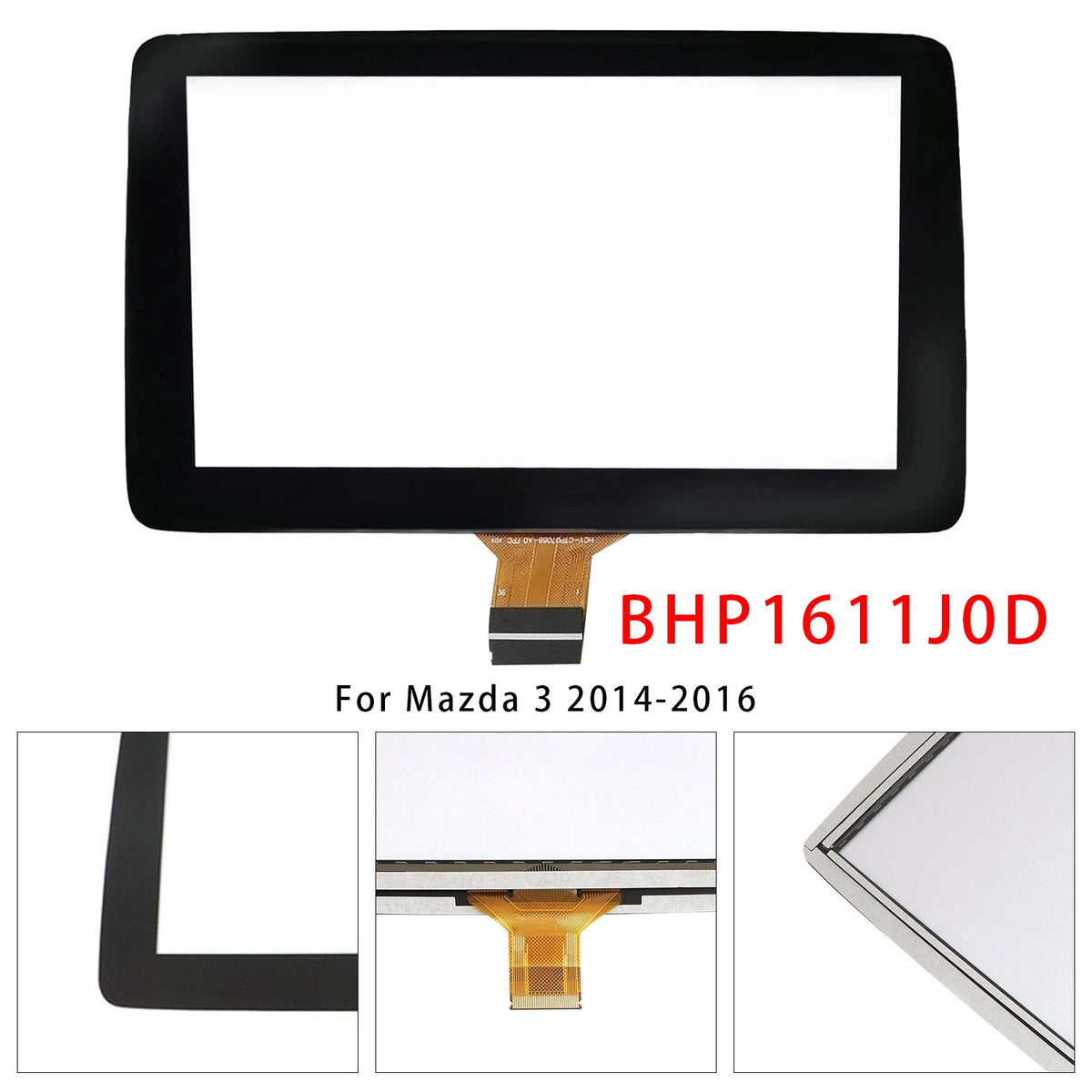 7" Touch Screen Glass Display BHP1611J0D For Mazda 3 Information Display 14-2016