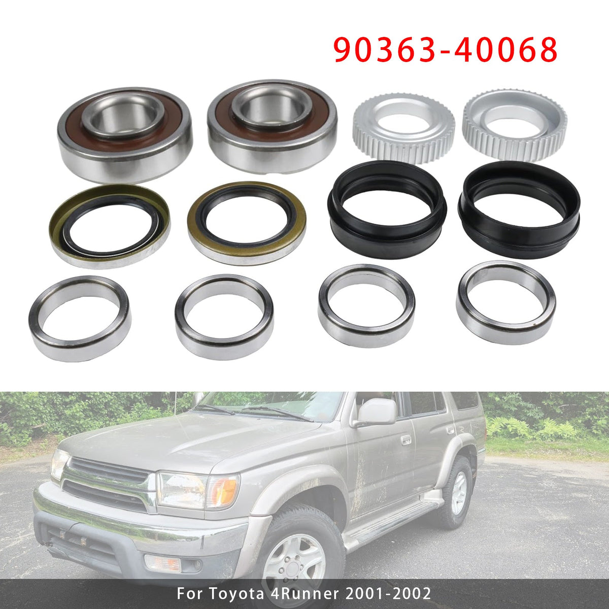 Rear Axle Shaft Bearing& Seal Kit 90363-40068 For Toyota Tacoma Tundra 4Runner