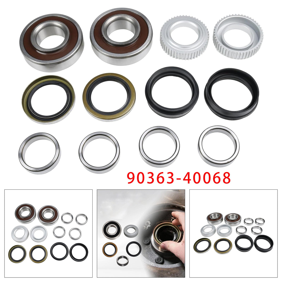 Rear Axle Shaft Bearing& Seal Kit 90363-40068 For Toyota Tacoma Tundra 4Runner