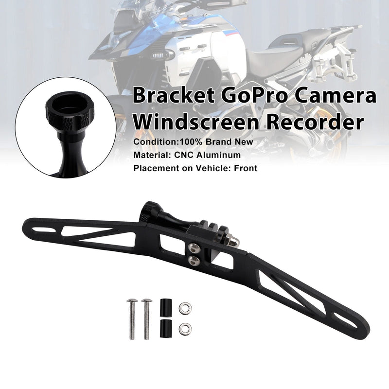 Bracket GoPro Camera Windscreen For BMW R1300GS S1000XR F900XR F850GS Black