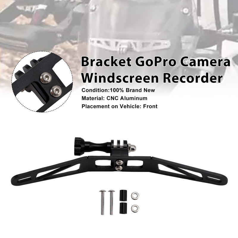 Bracket GoPro Camera Windscreen For BMW R1300GS S1000XR F900XR F850GS Black