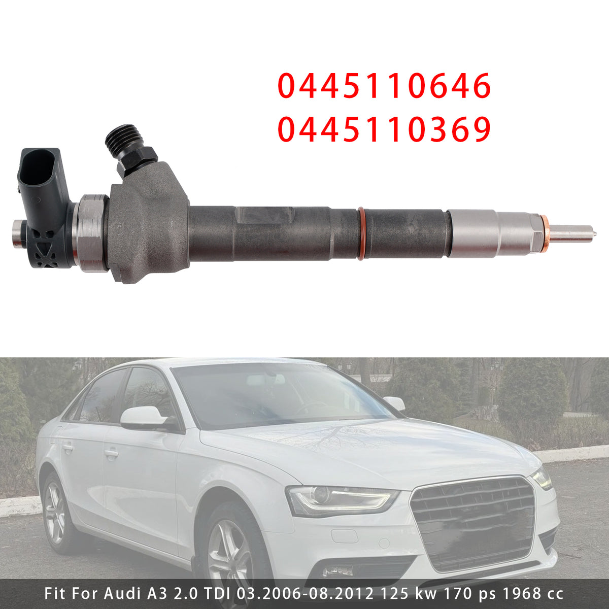 VW Audi Seat Skoda 2.0 TDI 0445110646 0445110369 1PCS Fuel Injector