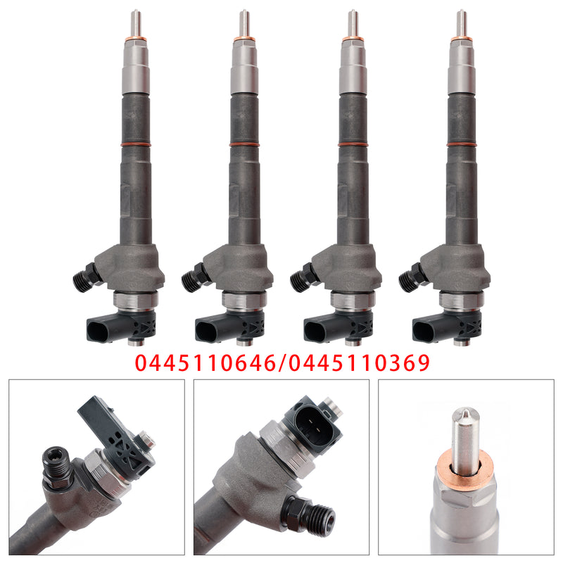 VW Audi Seat Skoda 2.0 TDI 0445110646 0445110369 4PCS Fuel Injector
