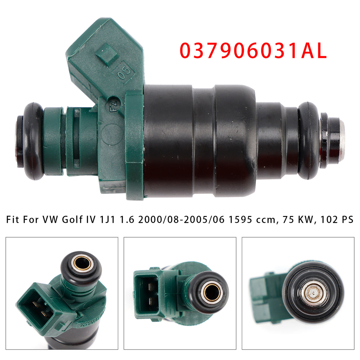 VW Golf IV Audi A3 8L Seat Leon Skoda 037906031AL 1PCS Fuel Injector