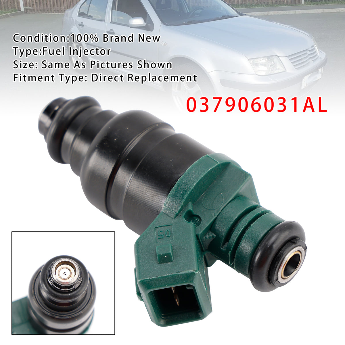 VW Golf IV Audi A3 8L Seat Leon Skoda 037906031AL 1PCS Fuel Injector