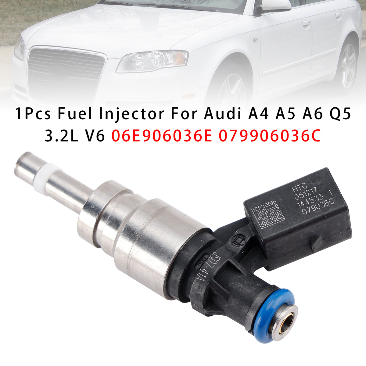 Audi A4 A5 A6 Q5 3.2L V6 06E906036E 079906036C 1PCS Fuel Injector